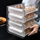 thumbnail image 4 of Fiudx Liquidación de ofertas flash Caja de almacenamiento de huevos tipo cajón, organizador de huevos, bandeja de huevos gruesa de gran capacidad para cocina, 4 of 7
