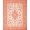 Orange Pink, Pattern 4, variant on Design&I 5'x7' Washable Area Rug Vintage Scrolling Botanical Border Centered Distressed Scroll for Guest Room, Lounge, Apartment, Flatweave & Daily Traffic Ready
