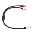 thumbnail image 3 of 1RCA To 2RCA Cable, Wearable Stereo Y Splitter Cord Stable Transmission  For DVD For Subwoofer For TV, 3 of 8