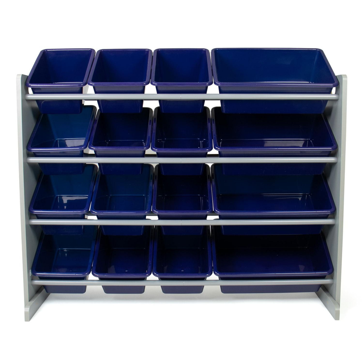 Humble Crew Newport Toy Storage Organizer with 16 Storage Bins, Grey/Navy