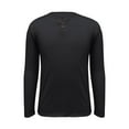 thumbnail image 4 of GuangCheng George Mens Ribbed Knit Henley Shirts,Long Sleeve,Stretch Fit,Athletic Tops,Soft Comfort Base Layer,Black,Size 3XL, 4 of 5