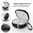 thumbnail image 3 of for Samsung Galaxy Buds Live / Galaxy Buds2 / Galaxy Buds Pro / Galaxy Buds2 Pro / Galaxy Buds FE Case Cover with Keychain, Game Player Design Soft Silicone Protective Charging Case - Black, 3 of 4
