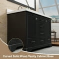 thumbnail image 2 of Eclife 48-Inch Fully Assembled Double Sink Bathroom Vanity with Engineered Marble Top, 2 of 11