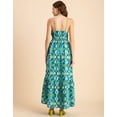 thumbnail image 4 of Moomaya Shoulder Straps V Neck Printed Rayon Dress - Women's Boho Maxi Dress, 4 of 9
