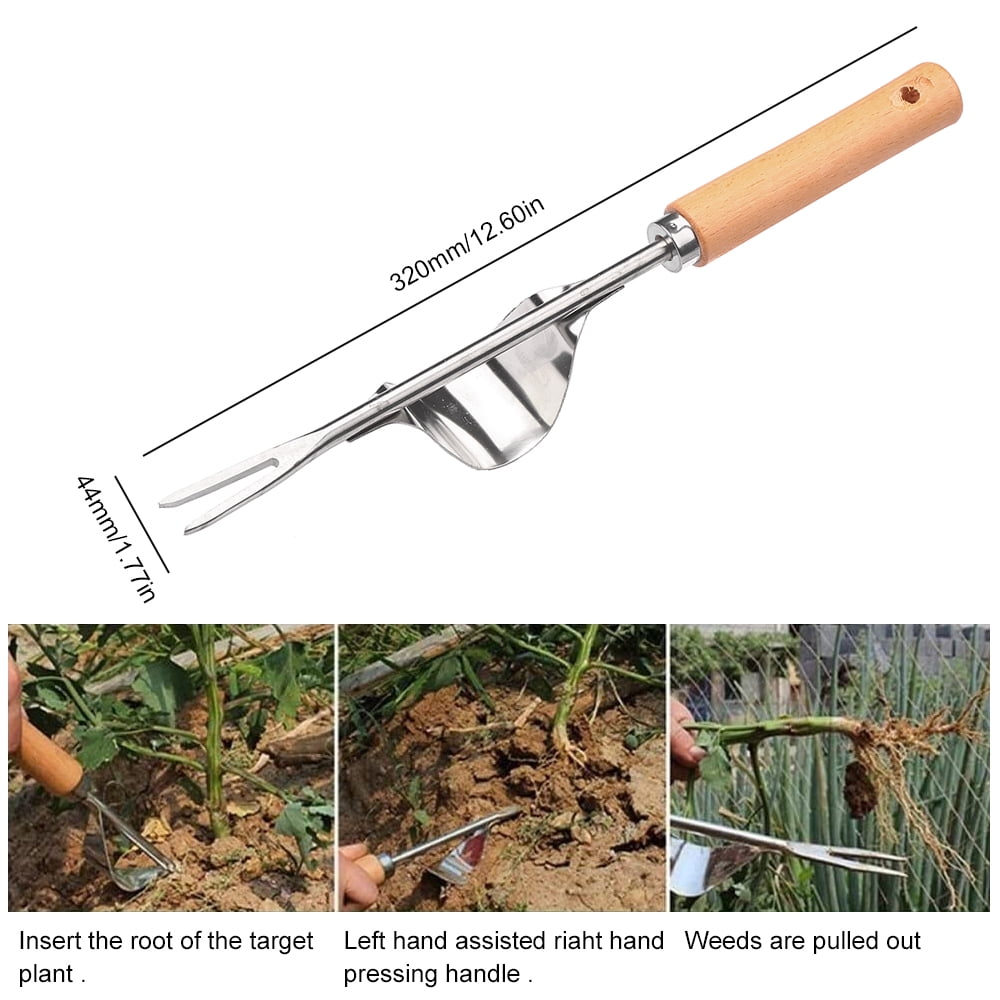 MIXFEER Portable Hand Weeder Tool Uprooting Tool Grass Weed Remover