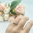 thumbnail image 3 of Music Note Round Ring Rose Tone CZ 925 Sterling Silver Size 7, 3 of 4