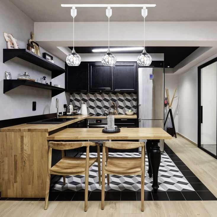 Kiven H-Type track lighting pendants,Modern h track pendant lights with Clear Glass Globe,Decorative Track Lighting Fixture Adjustable Height for Kitchen Hallway Restaurant Shop(1-Light)
