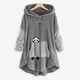 thumbnail image 1 of Puntoco Tops de abrigo con capucha de manga larga y bolsillos casuales de talla grande para mujer Puntoco Puntoco-1, 1 of 4