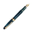 thumbnail image 3 of Pluma estilográfica de pistón, instrumento de escritura EF0.5mm, gran capacidad de tinta, minibolsillo azul oscuro, 3 of 9