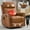 Orange 5, variant on Recliners and Massage Chairs Orange Gnuine Leather Heat Massage Manual Recliner Chair with Rocker and Swivel for Living Room,Massage Recliners