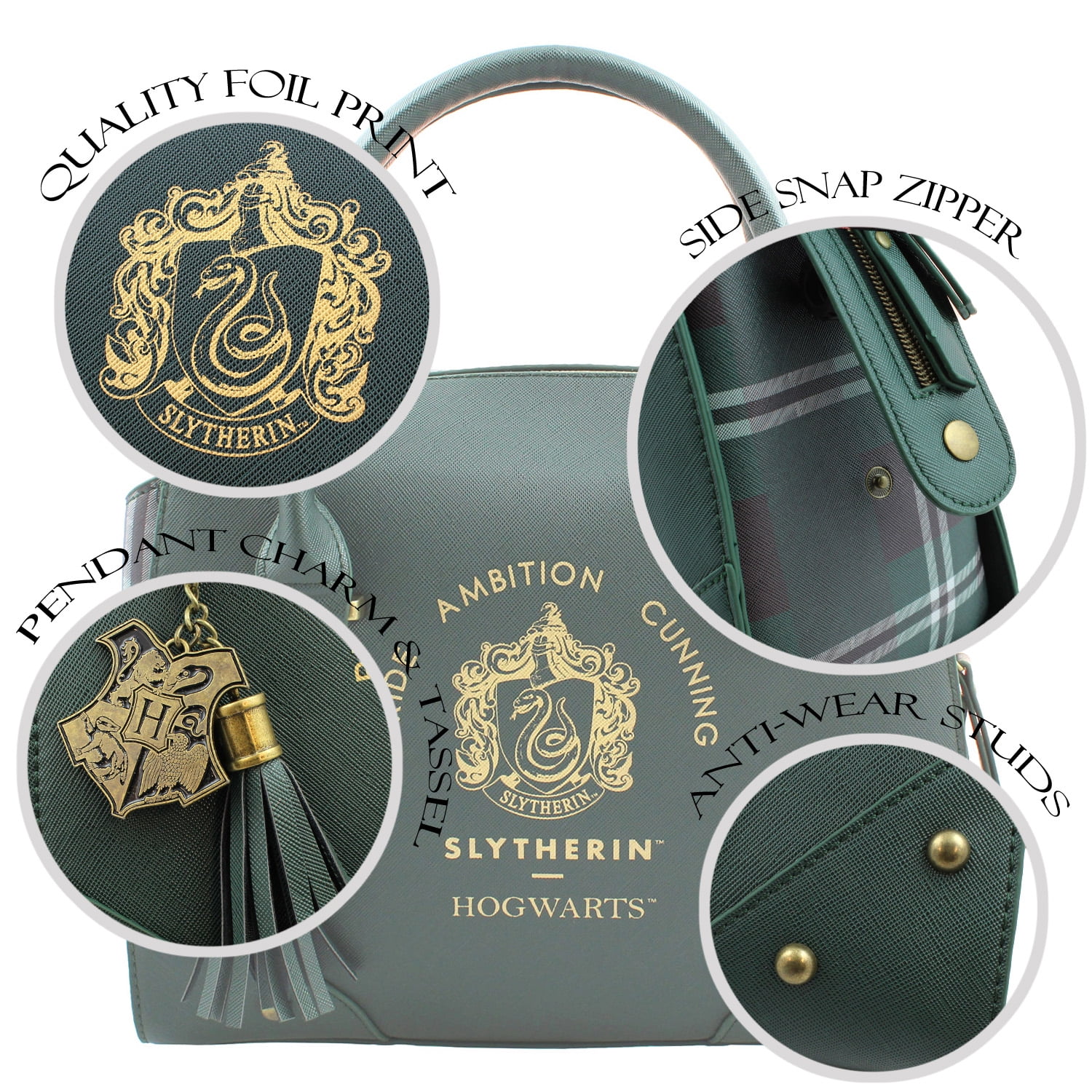 Harry Potter Purse Designer Handbag Hogwarts Houses Womens Top Handle Shoulder Satchel Bag