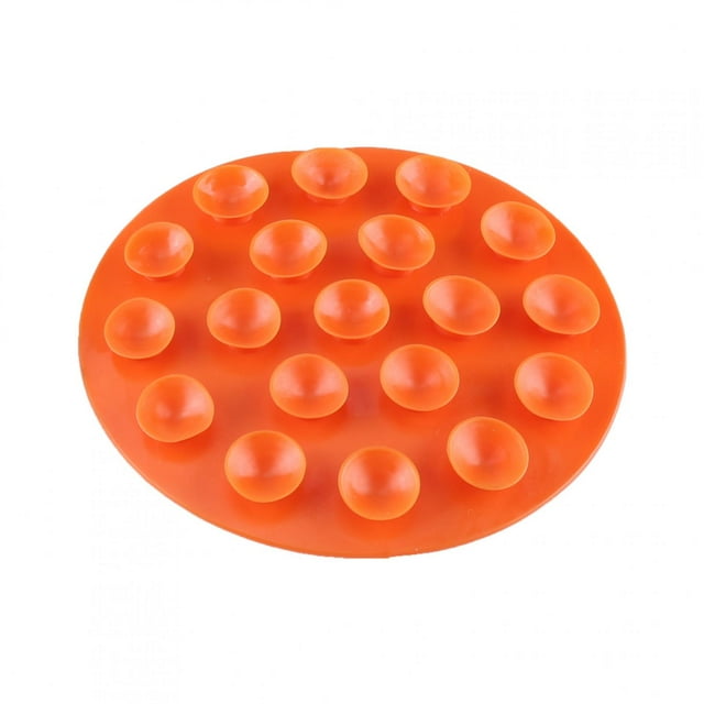 Alfombrilla mágica de succión para bebés y niños, de doble cara, antideslizante, para platos, cuencos y cubiertos (naranja)