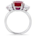 thumbnail image 4 of Everly Women's Created Sapphire and Ruby 10K White Gold Engagement Ring, 4 of 7