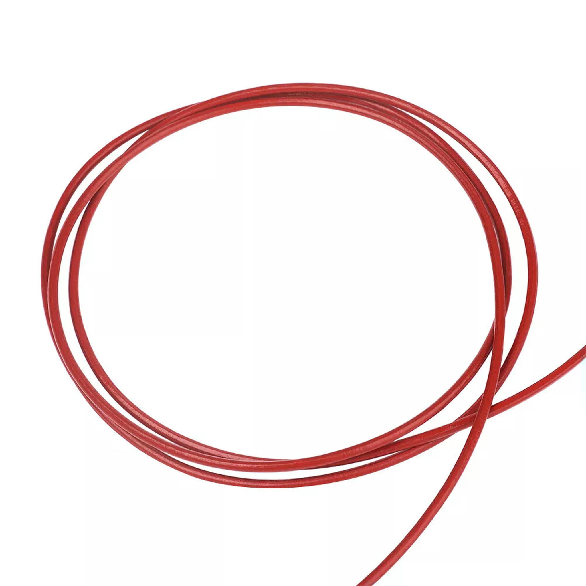 U8MO 109 yds Red Round Cowhide Leather String Cord Jewelry Bracelet Cord Thread 2mm