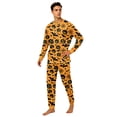 thumbnail image 2 of HTHLVMD Family Matching Sleep Set, Yellow Halloween Pjs, Long Sleeve Loungewear, Seasonal Loungewear, Jack O Lantern Pajamas, Funny Halloween Pajamas Family Button Up 2 Piece Pajama Set Sleepwear, M, 2 of 6