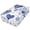 Blue Floral-hearts, variant on Premium Soft Fitted Sheet for Blow Up Bed Mattress Sheets with Zipper for Camping Office Bedroom, Blue Whale Charm Print