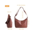 thumbnail image 6 of Spencer Crossbody Bags for Women, PU Tote Purse Shoulder Handbags with Adjustable Strap Trendy Womens Satchel Bags for Travel, Work (Coffee), 6 of 10