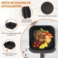 thumbnail image 3 of Silicona Moldes para Freidora de Aire, Accesorios para Freidora de Aire Reutilizable Antiadherente, 3pcs Silicona Cuadrada Bandeja, para Freidora de Aire Horno, Microondas, Baking, 3 of 4