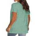 thumbnail image 4 of Yievot Plus Size T Shirts for Women Oversized V Neck Basic Tee Loose Fit Casual Short Sleeve Summer Tops, 4 of 4