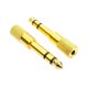 thumbnail image 1 of Adaptador de audio de 6,5 mm a 3,5 mm hembra, amplificador de micrófono, cabezal de conversión chapado en oro MIC (2 piezas), 1 of 5