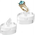 thumbnail image 1 of 2Pcs Clear Acrylic Ring Holder Oval Ring Holder Blocks with Clip Ring Showcase Display Holder Rings Stand Jewelry Storage Organizer Display Riser Stand for Jewelry Ring, 1 of 9