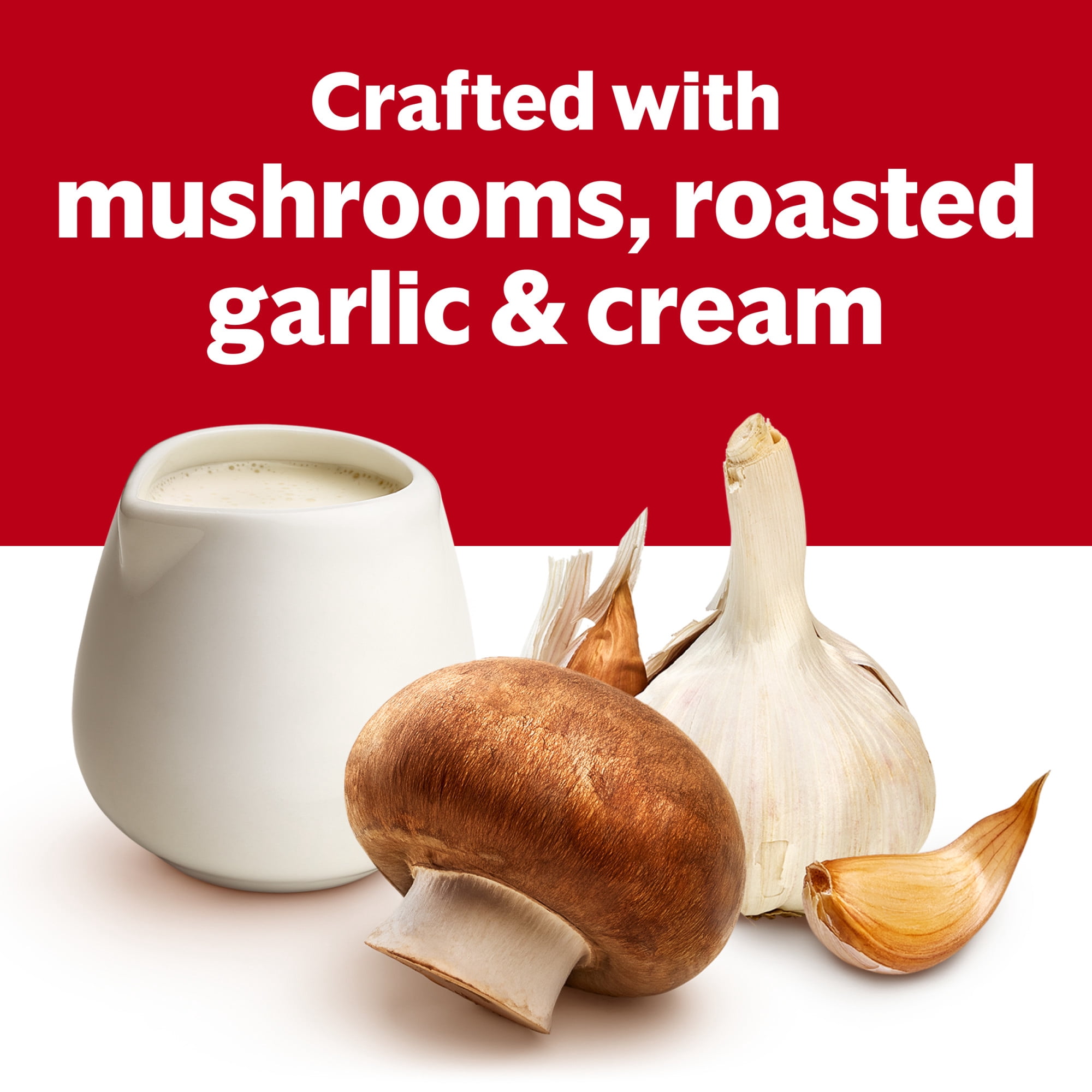 (8 pack) Campbell's Condensed Cream of Mushroom Soup with Roasted Garlic, 10.5 oz Can