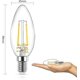 thumbnail image 4 of Classic E12 Led Candelabra Light Bulb, Equivalent 40w, Warm White 2700k, Filament Clear Glass, Non-dimmable, Pack Of 10, 4 of 4