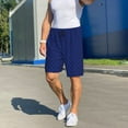 thumbnail image 6 of Goofa Navy Blue Pattern Men's Pajama Short Sleep Shorts Soft Comfortable Breathable Pajamas Shorts with Pockets-Medium, 6 of 6