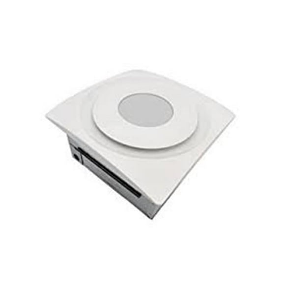 Aero Pure AP120H-SL W Low Profile 120 CFM 0.7 Sones Slim Fit Bathroom Ceiling Fan with LED Light & Humidity Sensor - White Grille