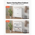 thumbnail image 4 of Shoe Cabinet with 2 Flip Drawers Farmhouse Shoes Storage Cabinet 2 Drawers, 4 of 12