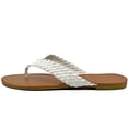 thumbnail image 2 of LAVRA Women's Braided Flip Flop Faux Leather Sandals Fashion T Strap Shoes, 2 of 5