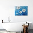 thumbnail image 5 of Acheng Dandelion Wall Art Modern Blue and White Painting Floral Canvas Landscape Pictures for Bedroom Living Room Wall Decor 16x12inch, 5 of 6