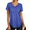 Blue, variant on Womens Workout Tops V Neck Tee Shirts Quick Dry Athletic Shirts Women Loose Gym Running Tops