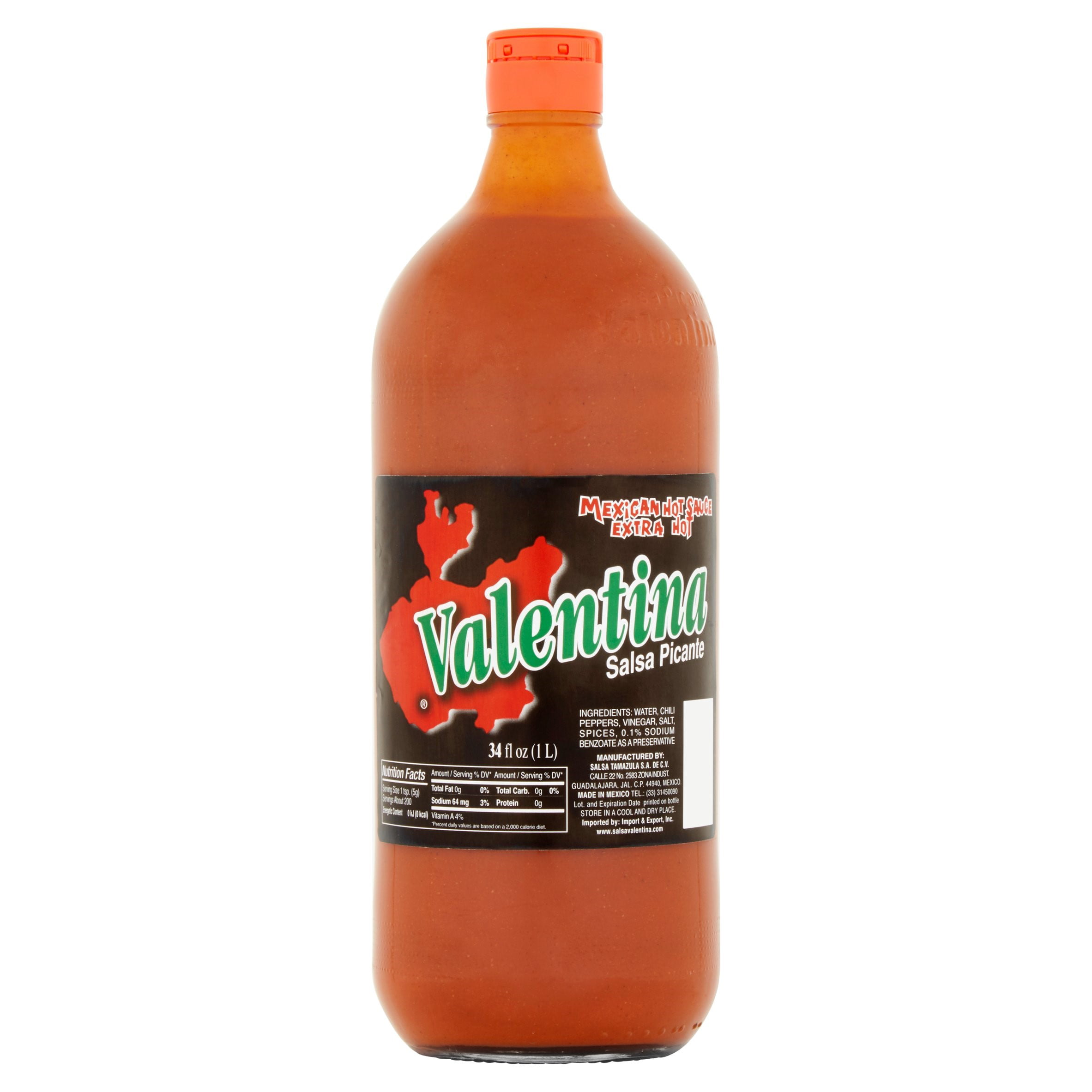 Valentina, Black Label Hot Sauce, 34 oz - Walmart.com.