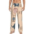 thumbnail image 2 of Goofa Cute Ink Drawn Elephants Printed Soft Pajama Pants for Men, Wide Leg Comfy Casual Lounge Yoga Pants-X-Large, 2 of 9