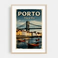 thumbnail image 2 of Porto Vintage Travel Poster – The Charm of Portugal - Porto Porto District Portugal Illustration Travel Poster Vintage Poster Cityscape Bridge Boat Harbor Unframed Wall Art Print 5 x 7 inches, 2 of 60