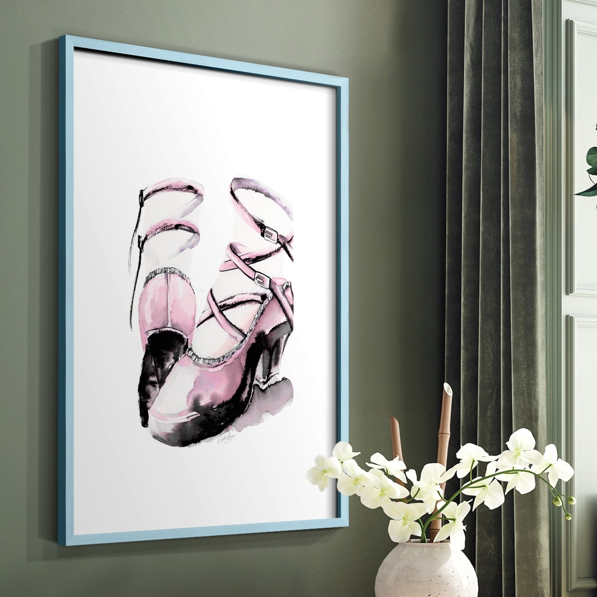 Strappy Platform in Paper Solid Wood 8 x 10 Framed Print