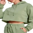 thumbnail image 2 of Sweats à Capuche pour Femmes à Cordon de Couleur Unie, 2 of 5