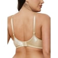 thumbnail image 3 of Deyllo Women Minimizer Bras Wireless No Padded Bra Support Underwire Soft Breathable Daily Beige Bra 38DD, 3 of 4