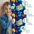 thumbnail image 3 of Blackout Kids Curtains,DarkBlue Cartoon Dinosaurs Pattern Childrens Insulated Curtains Set Of 2,Bedroom Essentials,Toddler Room Decor 52"x84", 3 of 5