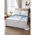 thumbnail image 2 of Blue Eucalyptus Leaves Flat Sheets Only Full Size, Soft Breathable Bed Top Sheets for Mattress, Summer Botanical Weeping Luxury Bedding Flat Sheets for Home Hotel Bedroom Bed Protection, 2 of 9