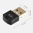 thumbnail image 4 of Adaptador USB Plug and Play Receptor transmisor inalámbrico 5.3 compatible con Bluetooth, 4 of 5