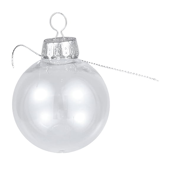 ODOMY Clear Plastic Ball Baubles Sphere Fillable Christmas Tree Ornament Xmas