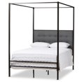 thumbnail image 1 of Baxton Studio Eleanor Queen Poster Canopy Bed in Black, 1 of 7