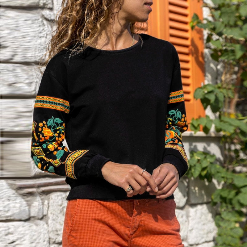 YSLMNOR Letter Printed Tshirt for Womens Round Neck Long Sleeve Pullover Tops Casual Blouses