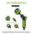 thumbnail image 4 of RainPoint Garden Hose Nozzle Thumb Control Detachable Water Nozzle with 10 Spray Patterns for Watering Plants and Lawns, 4 of 7