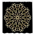 thumbnail image 2 of Ambesonne Mandala Shower Curtain, Abstract Modern Concept, 69"Wx84"L, Black Mustard, 2 of 4