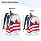 thumbnail image 2 of Disketp USA Canada Flag Mochila de Lona Estampada, Mochila Escolar de Viaje Ligera para Estudiantes y Portátil-Medium, 2 of 5