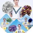 thumbnail image 4 of Juego Pompones Animadoras Pelota de Animación Flor Partido Deportivo Vocal Baile Fiesta Plata A13, 4 of 4