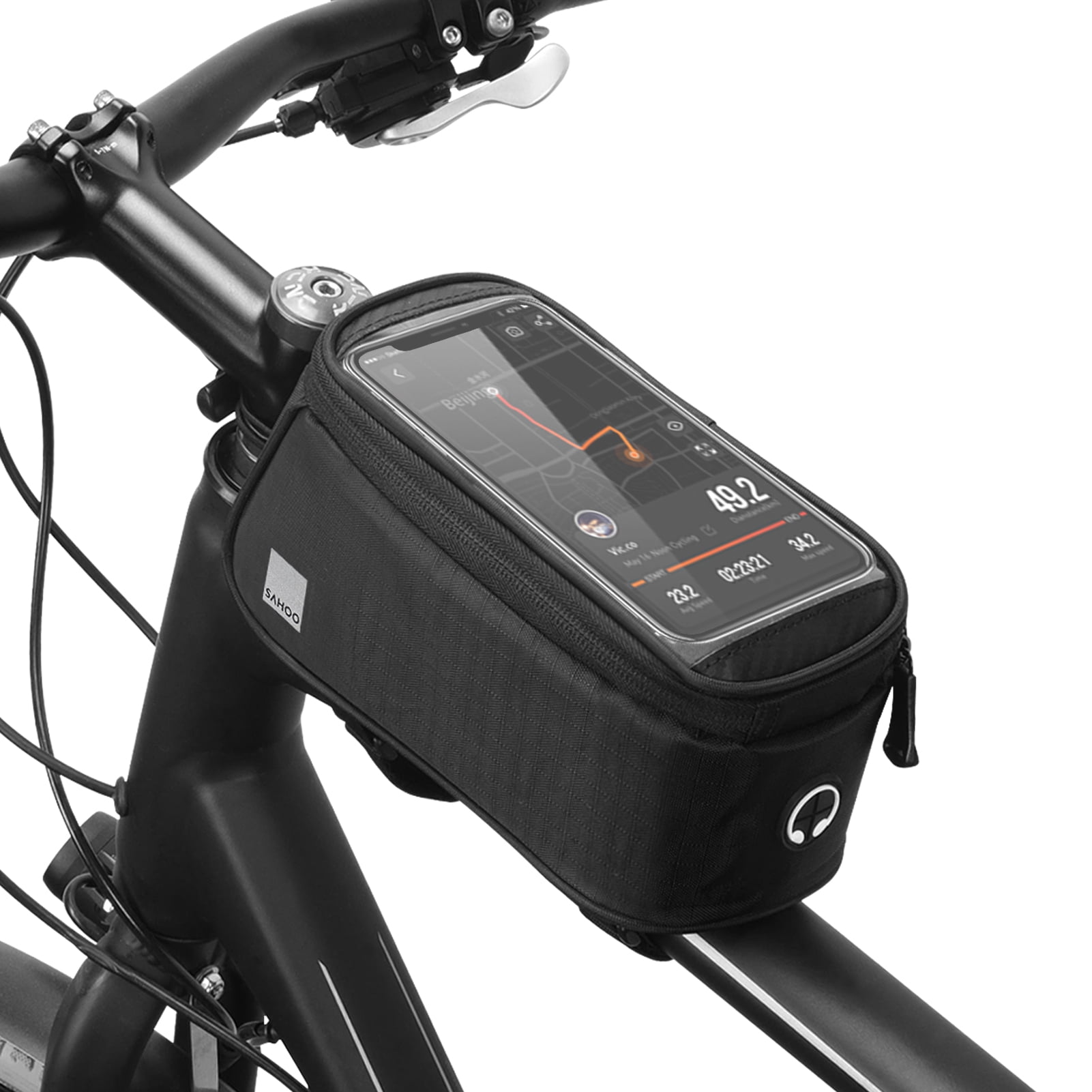 Addmotor Bike Cycling Bag Front Tube Handlebar Waterproof Touch Screen Storage